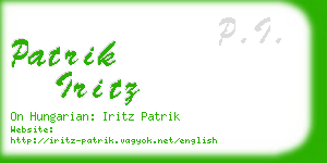 patrik iritz business card